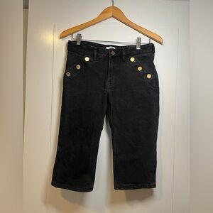 Black Button-Accent Women’s Shorts